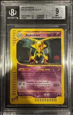 Pokemon Alakazam Skyridge Holo Rare #H1 BGS 9 Mint - Image 1