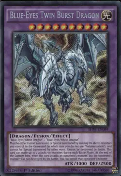 Blue-Eyes Twin Burst Dragon 1st Ed Secret SHVI-EN099 Yu-Gi-Oh! - Image 1