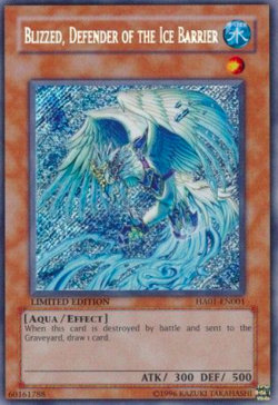 1X LP Blizzed, Defender of the Ice Barrier - HA01-EN001 - Secret Rare Limited Ed - Image 1