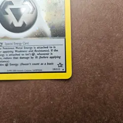 1st Edition Metal Energy 19/111 Pokemon Neo Genesis Holo Rare Card - LP - First - Image 5