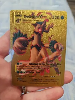 Trevenant Vmax Gold Foil Fan Art Vinyl Textured Collector Pokemon Card - Image 1