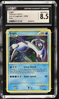 CGC 8.5 Lugia 2011 Call of Legends 15/95 Holo Pokemon Card - Image 1