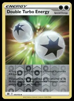 2022 Brilliant Stars Set Pokemon Card 151 Double Turbo Energy Reverse Foil NM - Image 1