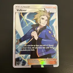 Volkner 156/156 Full Art Ultra Rare 2018 Sub & Moon Ultra Prism Pokemon Card NM - Image 1