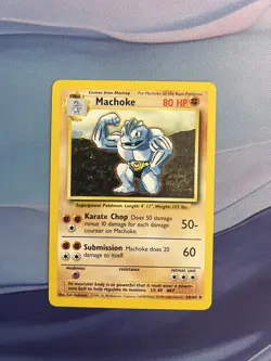 Machoke 34/102 - Base Set - 4th Print UK - 1999-2000 - Pokemon Card - Image 1