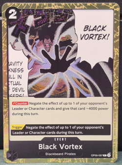 Black Vortex OP09-097 Pirate Foil PRB-02 The Best Vol 2 One Piece Near Mint Card - Image 1