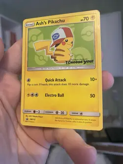 Ash's Pikachu - SM112 - Pokemon TCG Sun & Moon Promo Rare Card MP - Image 4