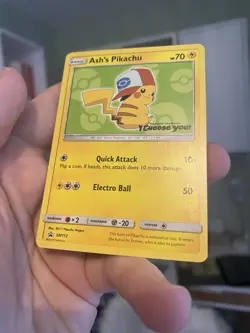 Ash's Pikachu - SM112 - Pokemon TCG Sun & Moon Promo Rare Card MP - Image 5