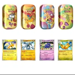 Pokemon 151 4 Mini Tins 4 Promo Cards SAMS CLUB EXCLUSIVE FAST SHIP Pack #2 - Image 2