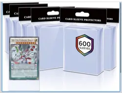 600 PC Individual Card Sleeve Clear Sleeves Fit for Sports Cards, MTG, TCG - Image 1