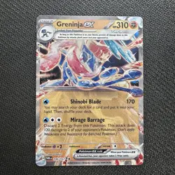 Pokemon TCG Greninja EX Holo Card Twilight Masquerade 106/167 Metal Card NM - Image 1