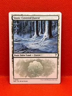MTG Snow-Covered Forest(White Border) Mystery Booster 2 Regular - Image 1