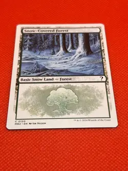 MTG Snow-Covered Forest(White Border) Mystery Booster 2 Regular - Image 2
