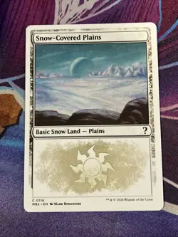 Snow-Covered Plains (x1 White border) MTG The List - Mystery Booster 2 - Image 1