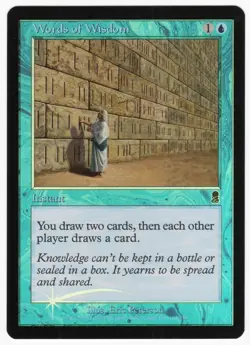 Words of Wisdom 2001 Odyssey FOIL Blue Common Instant MTG NM AZ3 - Image 1