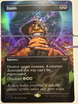 Damn (Borderless) Commander: Duskmourn: House of Horror Foil MTG - Image 1