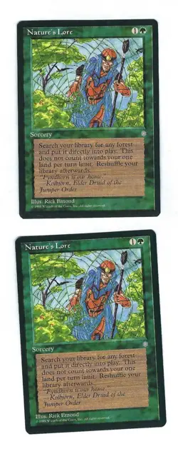 2x Nature's Lore - Ice Age - Magic The Gathering (Lightly Played) - Image 1