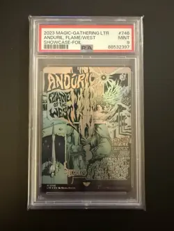 2023 Magic The Gathering LTR Showcase Foil #746 Anduril Flame West PSA 9 MINT - Image 1
