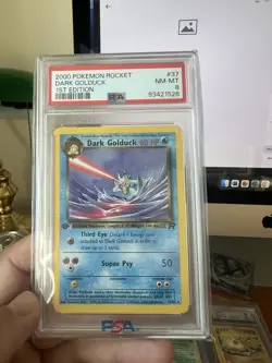 PSA 8 Dark Golduck 1st Edition Non Holo #37 2000 Pokemon Team Rocket - Image 1