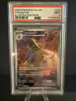 Pokemon TCG Tyranitar Scarlet & Violet Paldea Evolved 222/193 IR - PSA 9 Mint - Image 1