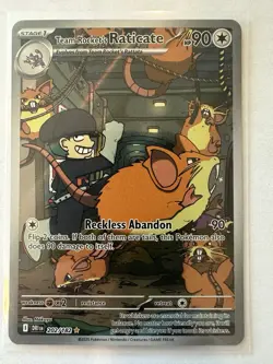 Team Rockets Raticate 202/182 Pokemon TCG: Destined Rivals Illustration Rare - Image 1