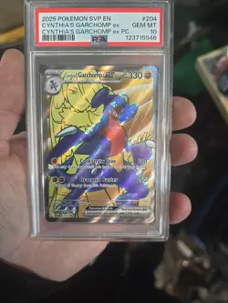 2023-25 Pokemon SV Black Star Promos SVP EN Cynthia's Garchomp ex #204 PSA 10 - Image 1
