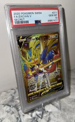 2020 Pokemon Zacian V #211 - PSA 10 GEM MINT - Sword & Shield Secret Rare - Image 4