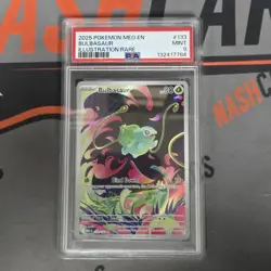2025 POKEMON MEG EN-MEGA EVOLUTION ILLUSTRATION RARE #133 BULBASAUR PSA 9 - Image 3