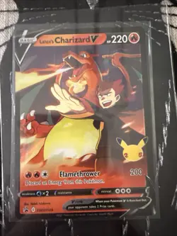 Lance’s Charizard V SWSH133 Full Art Holo 2021 Pokemon Celebrations Black Star - Image 1