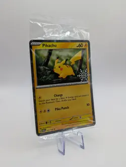 Pikachu 025/165 Pokemon Holiday Calendar 2025 Festive Stamp Cosmo Promo SEALED - Image 1