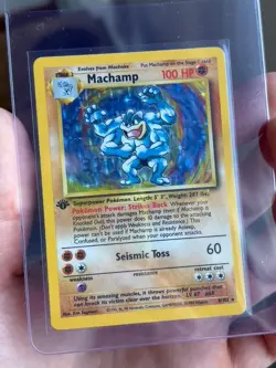 Pokemon Base Set 1999 Machamp #8/102 Holo Rare LP - Image 1