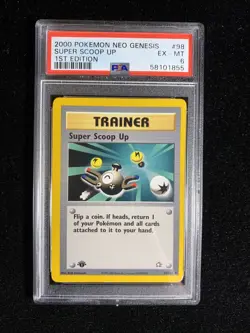 1st Edition Super Scoop Up 98/111 - 2000 Pokemon Neo Genesis English - PSA 6 EX - Image 1