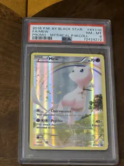 Pokemon TCG 2016 Black Star Promo - Mew Holo #XY110 - PSA 8 Near Mint - Image 1