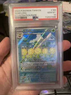 Pokemon Twilight Masquerade - SUNFLORA - ILLUSTRATION RARE - 169/167 - PSA 10 - Image 1
