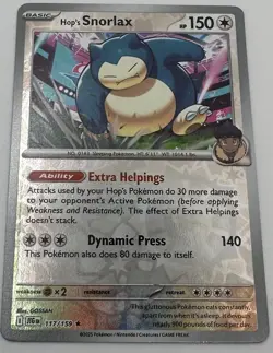 Hop's Snorlax [Reverse Holo] #117 Pokemon Journey Together - Image 1