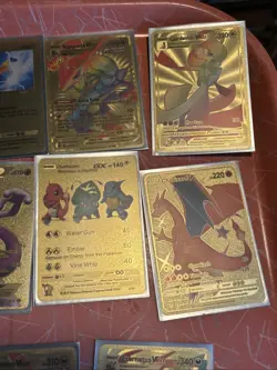 Pokemon Gold Foil Fan Art Cards Lot of 17 - Image 4