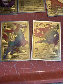 Pokemon Gold Foil Fan Art Cards Lot of 17 - Image 5