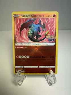 Radiant Charizard 011/078 Pokemon GO Ultra Rare Holo Set Shiny Pokemon Card TCG - Image 1