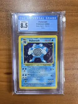 CGC 8.5 Poliwrath Holo 15/130 Base Set 2 2000 Pokemon Card - Image 1