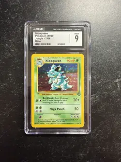 CGC 9 MINT Nidoqueen 1999 Jungle 7/64 Holo Rare Pokemon Card - Image 1