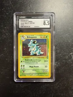 CGC 8.5 Nidoqueen 2000 Base Set 2 12/130 Holo Rare Pokemon Card - Image 1