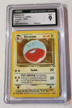 CGC 9 MINT Electrode 1999 Jungle 2/64 Holo Pokemon Card - Image 1