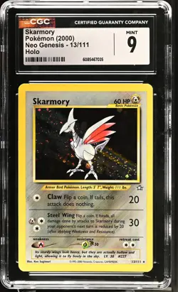 CGC 9 MINT Skarmory 2000 Neo Genesis 13/111 Holo Pokemon Card - Image 1