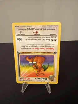 Dragonite 1st Edition Fossil Set Non-Holo Rare 19/62 WOTC Vintage Pokemon Card - Image 2