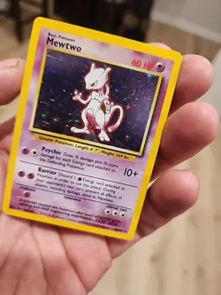 Pokemon Mewtwo Trading Card Game Base Set Holo Rare - Image 3