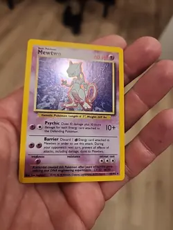 Pokemon Mewtwo Trading Card Game Base Set Holo Rare - Image 4