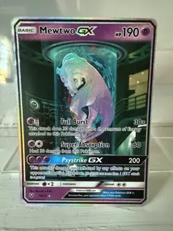 Pokemon Mewtwo GX Shining Legends Secret Rare Card 78/73 Holo Full Art *READ* - Image 3