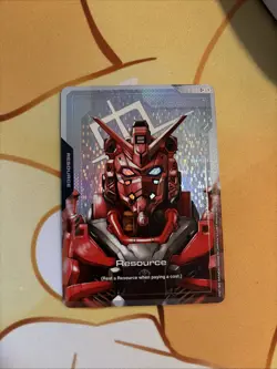 Gundam TCG Card Game Dual Impact Foil Resource GD02 C+ R-013 Red Gundam NM - Image 1