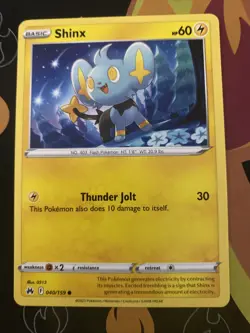 Pokemon Card 040/159 Shinx - Crown Zenith - Regular - Common - NM - Image 1