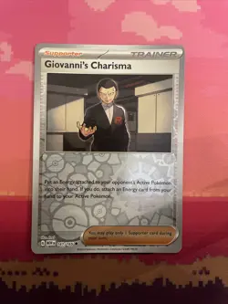 Pokemon Card Giovanni's Charisma Scarlet & Violet 151 Reverse Holo 161/165 NM - Image 1
